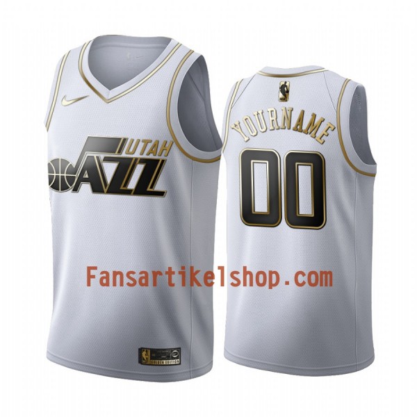 NBA Utah Jazz Trikot Benutzerdefinierte Nike 2019-2020 Weiß Golden Edition Swingman - Herren